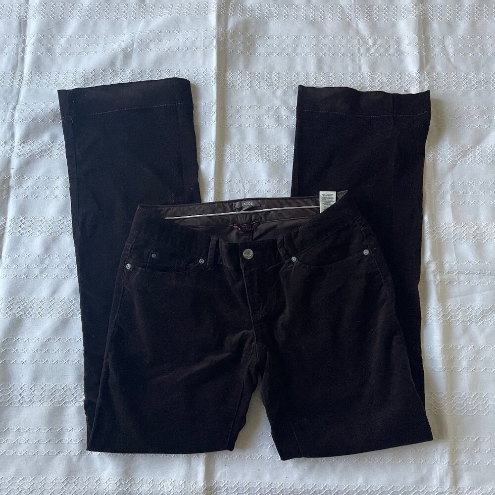 Jacob Low Rise Dark Chocolate Brown Flare Jeans Velvet